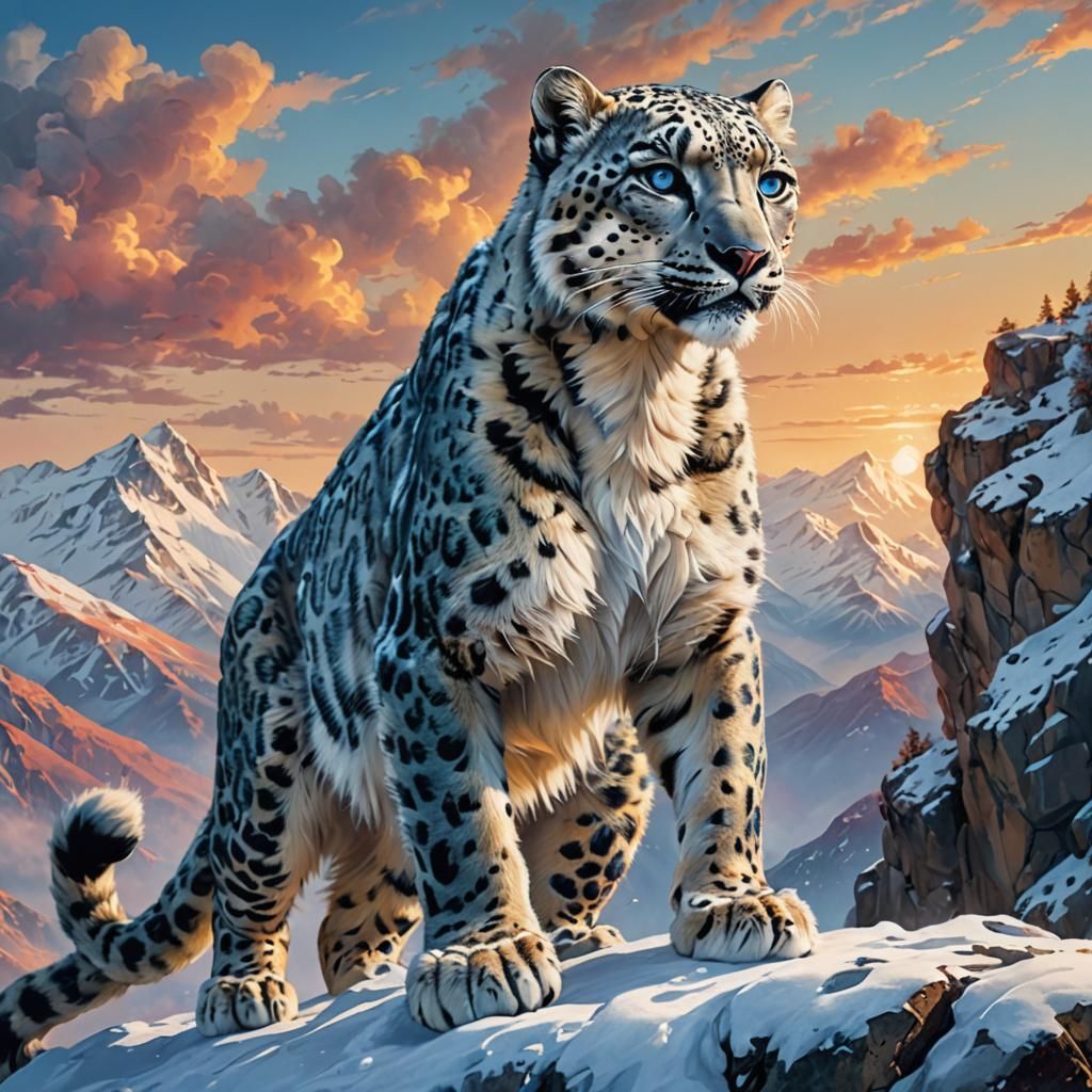 Snow Leopard Commando in Triadic Colors