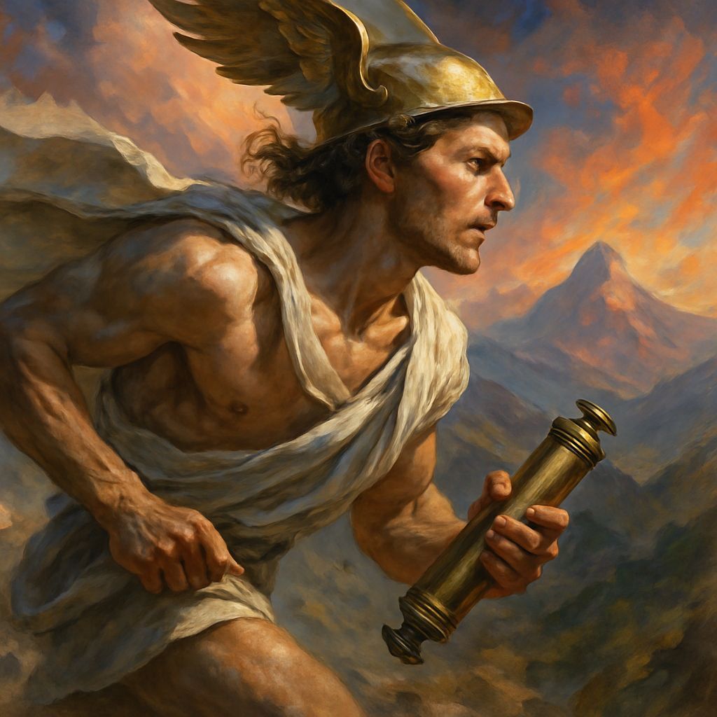 Hermes in Hyperrealistic Mid Shot