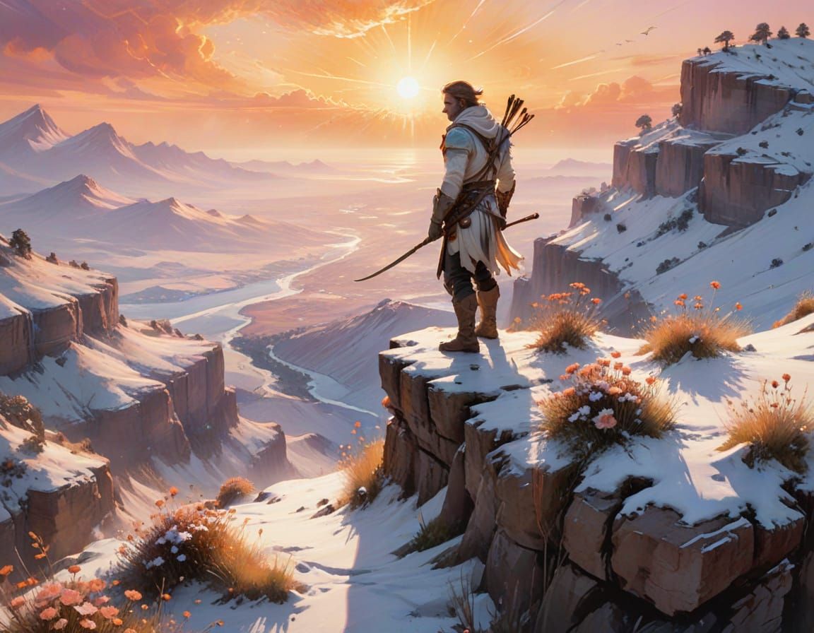 Summer Dunes at Golden Hour: Watercolor and Ink Illustration