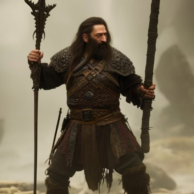 Fierce Dwarven Ranger in Detailed Digital Painting