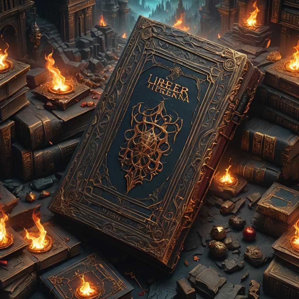Dark Fantasy Book Cover: Liber Inferna