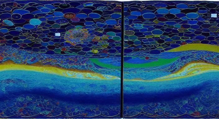 Kaleidoscopic River: A Murakami-Inspired Graphic Art