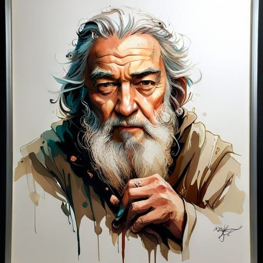 Anime Wizard Portrait in Disney Splash Art Style