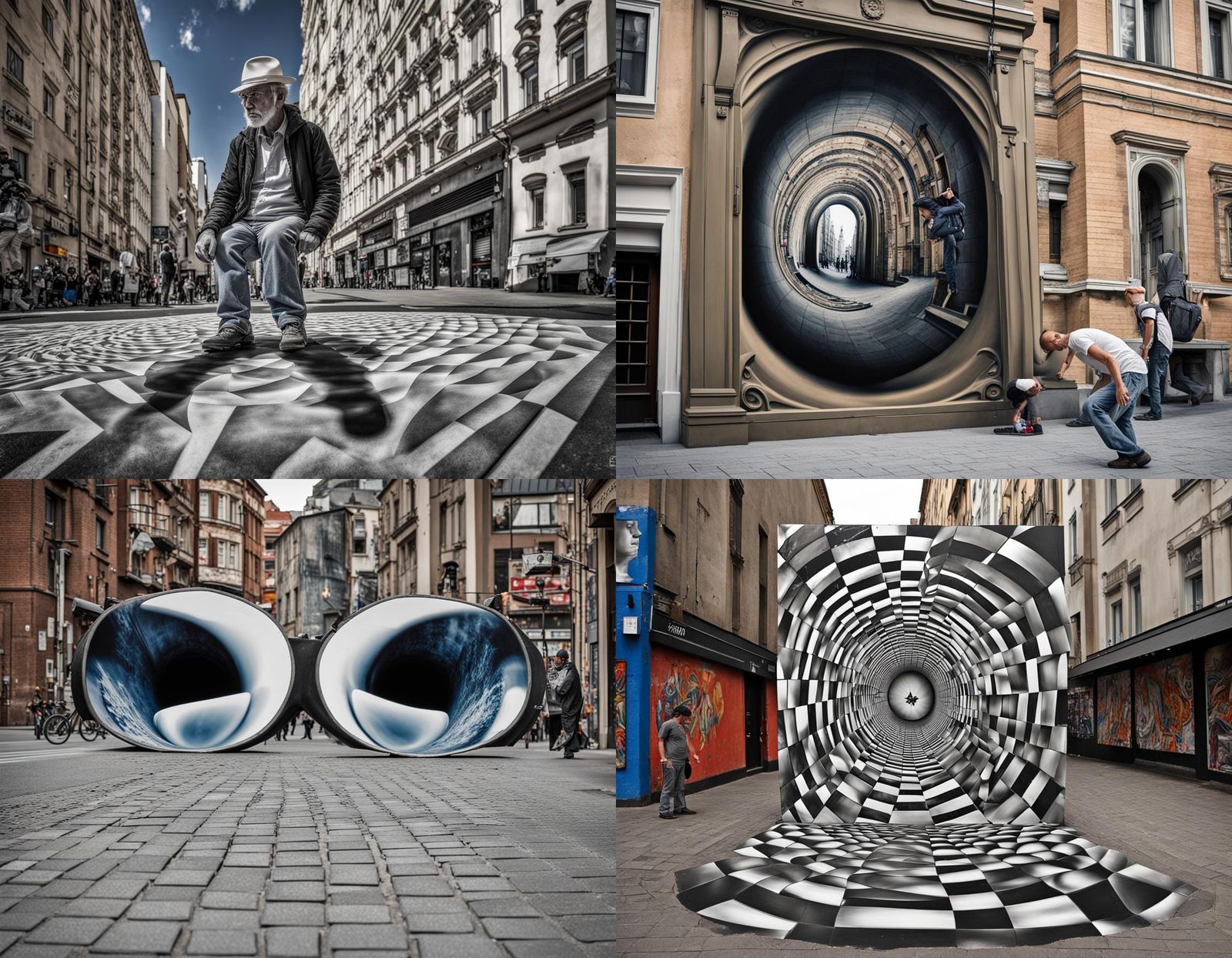 Photorealistic 3D Street Art Optical Illusion