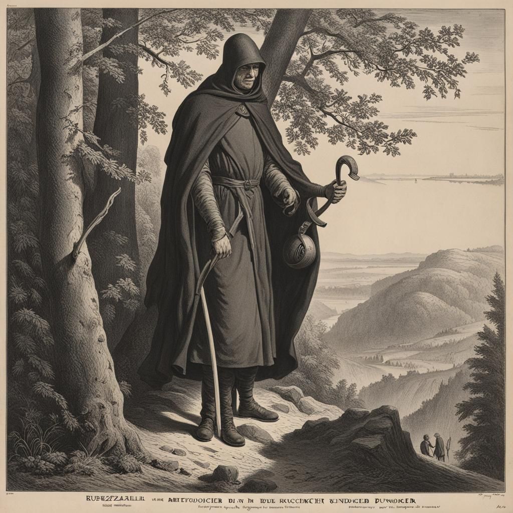 Rübezahl Bundkicker. Mysterious figure, Herr vom Berge, Scha...