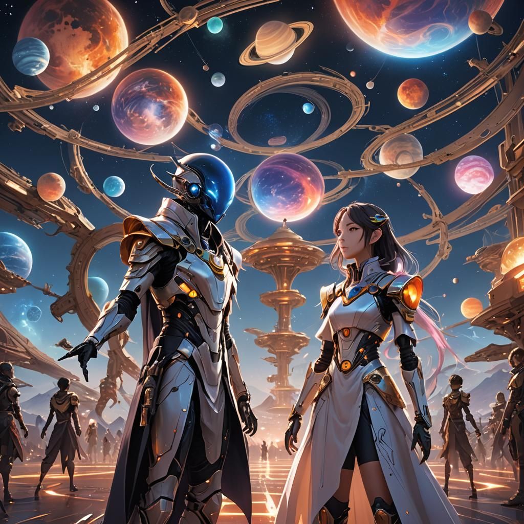 Telepathic Aliens Communicate with Light, Anime Art