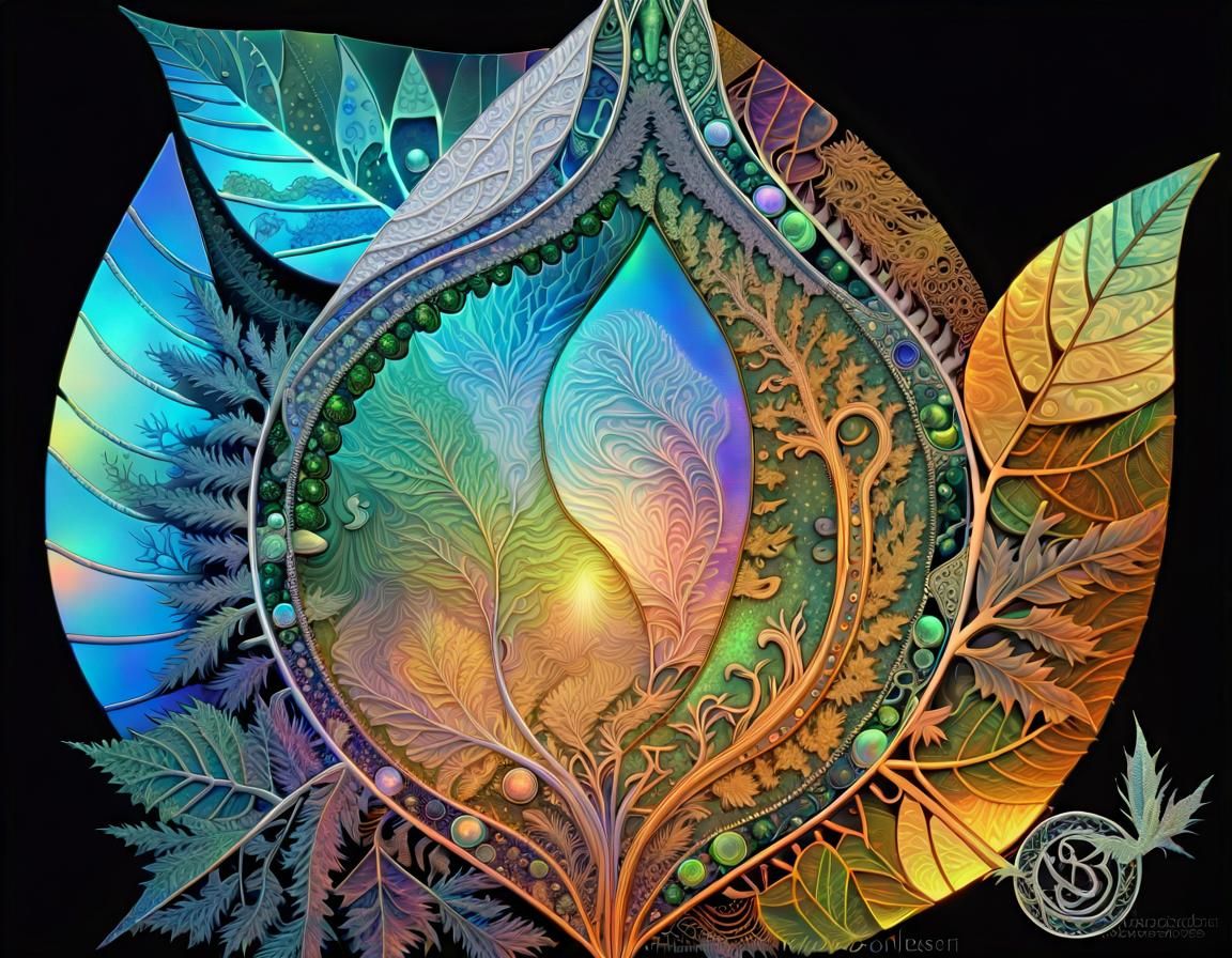 Witches, Fairies, and Dragons in Chip-Art Lithograph