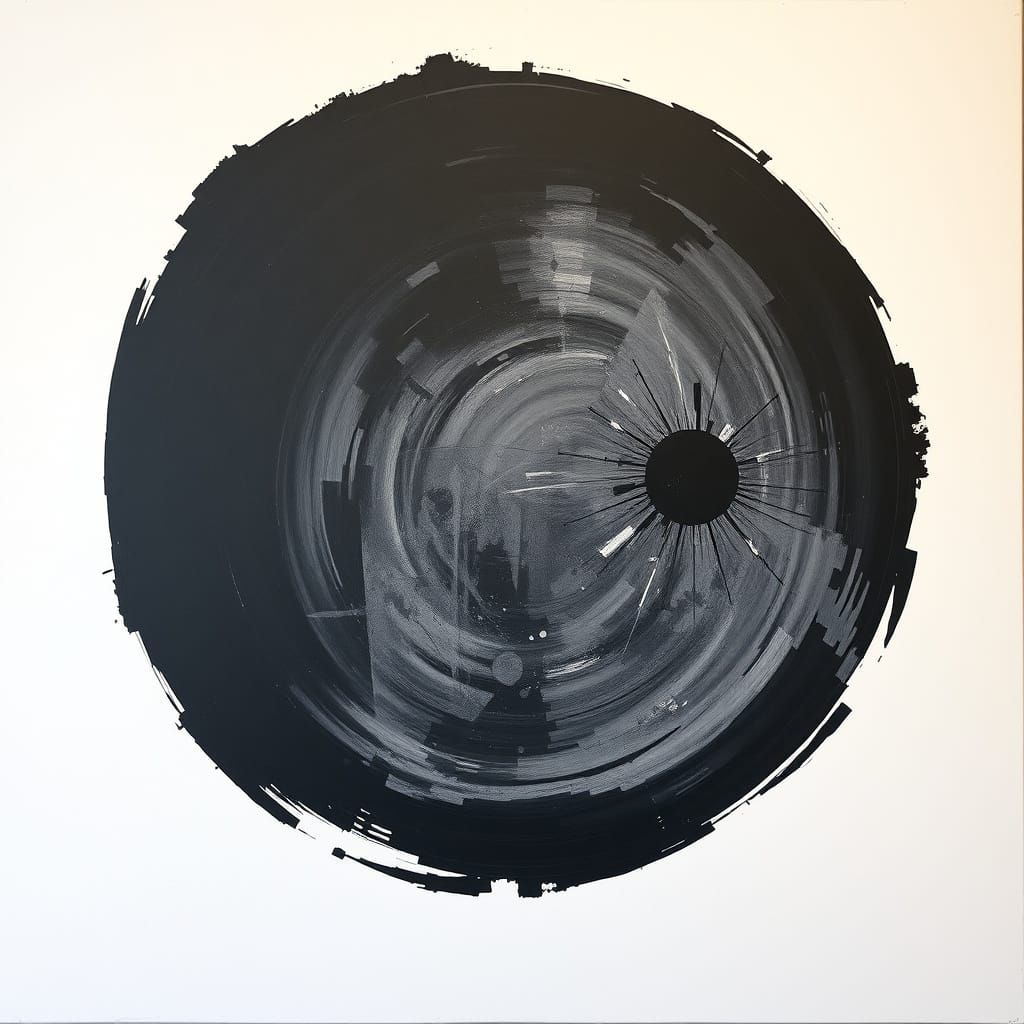 Cosmic Oil Painting of a Black Hole