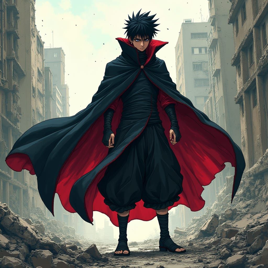Obito Uchiha Unleashes Max Power in Ruined City