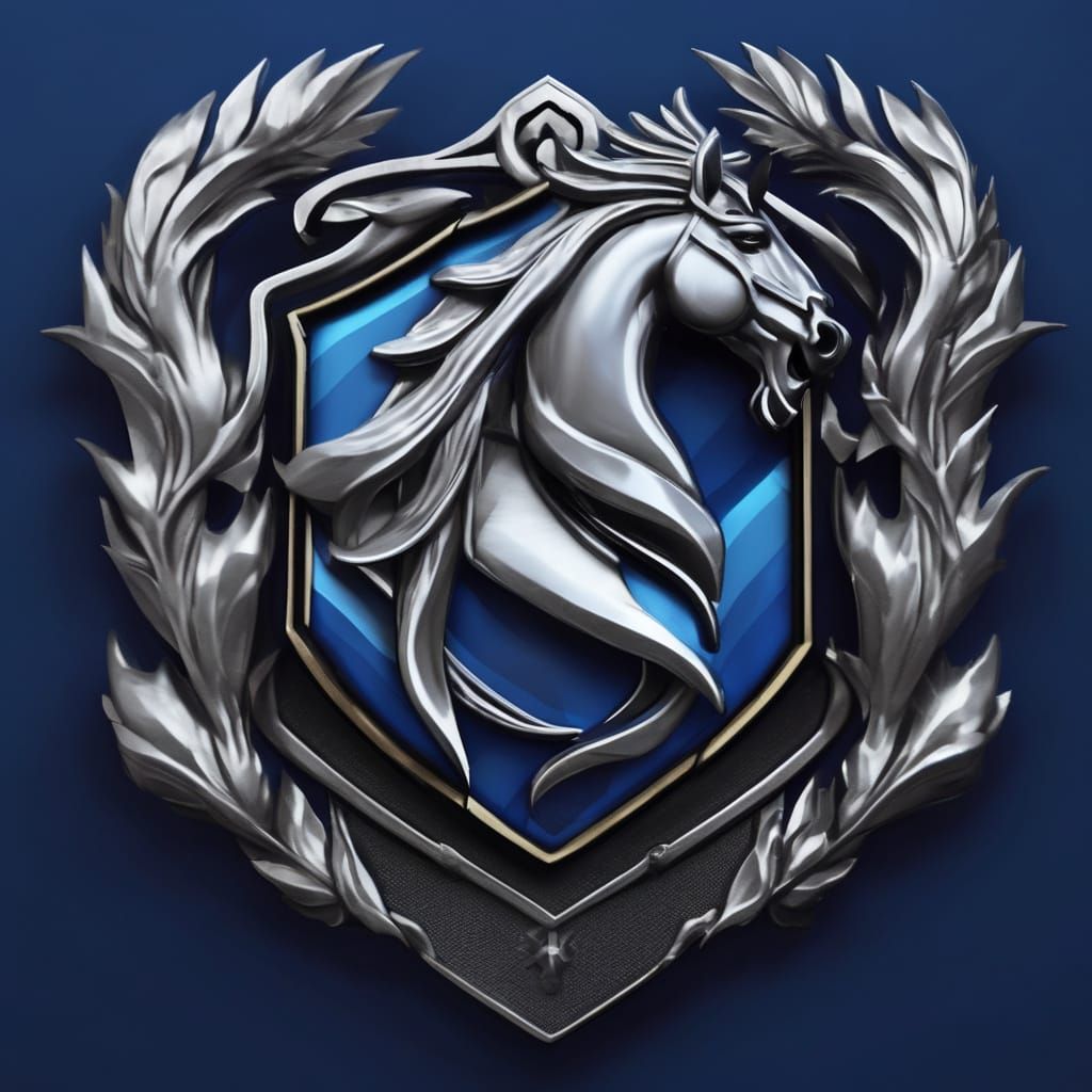 Fantasy Shield with Unicorns in Unreal Engine Style