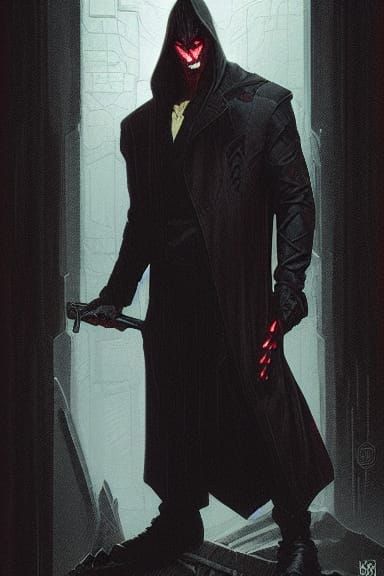 Sinister Villain in Comic Book Style