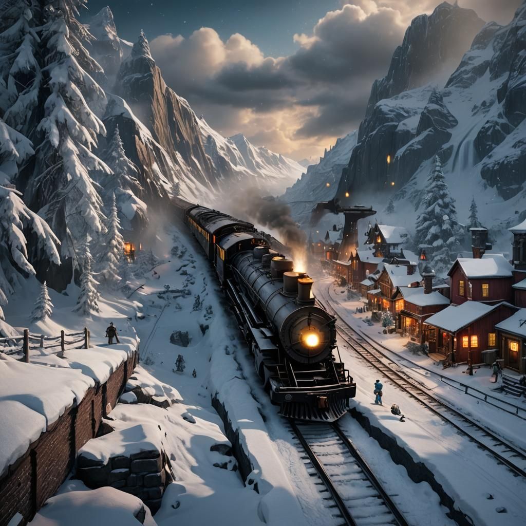 The Polar Express: Detailed Matte Painting