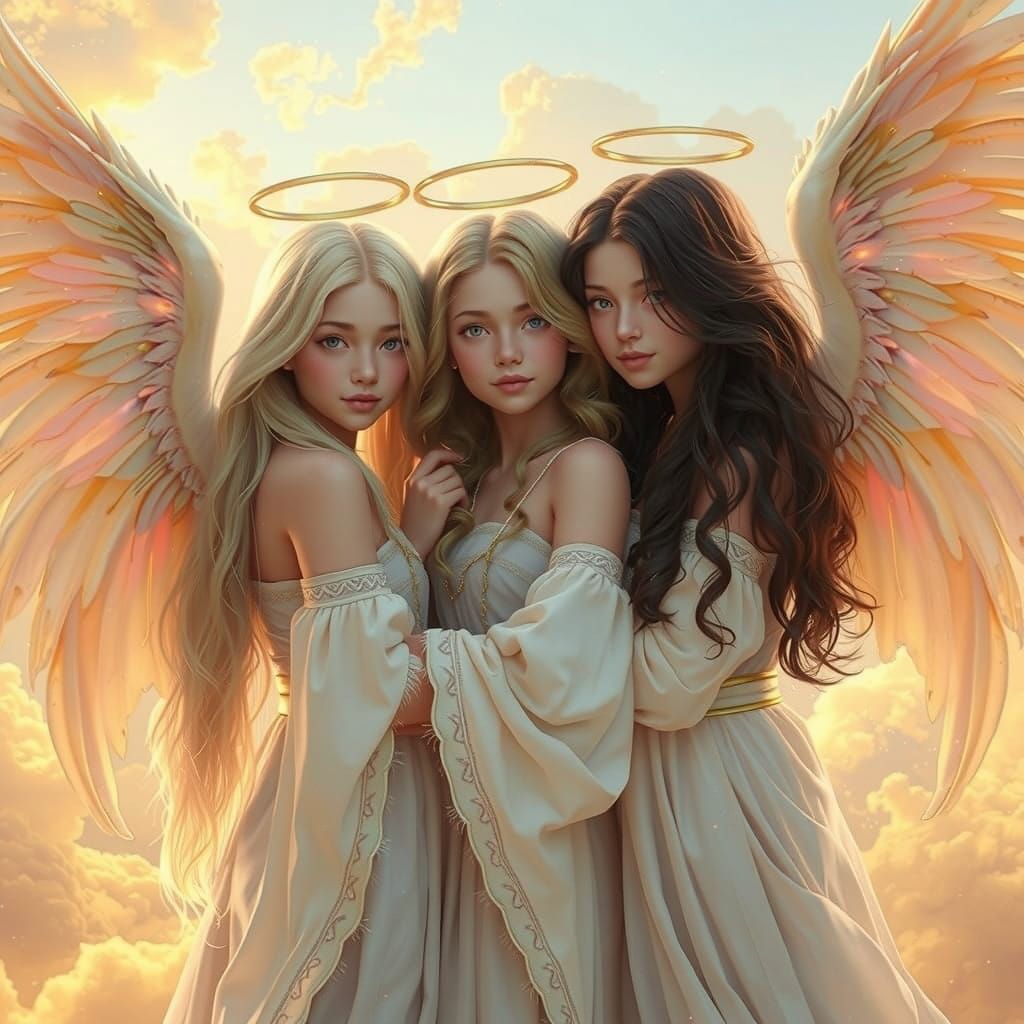 Angelic Triplets in Ethereal Realms