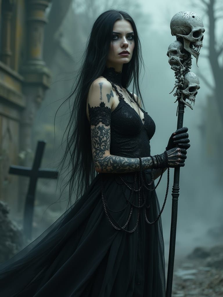 Ethereal Gothic Banshee Portrait