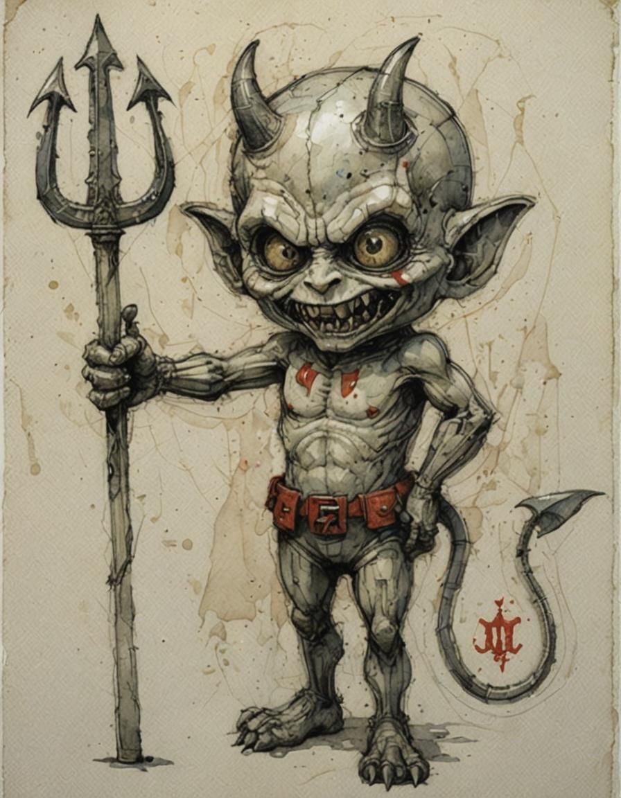 Devil Illustration in Adolfsson and Lovering Style
