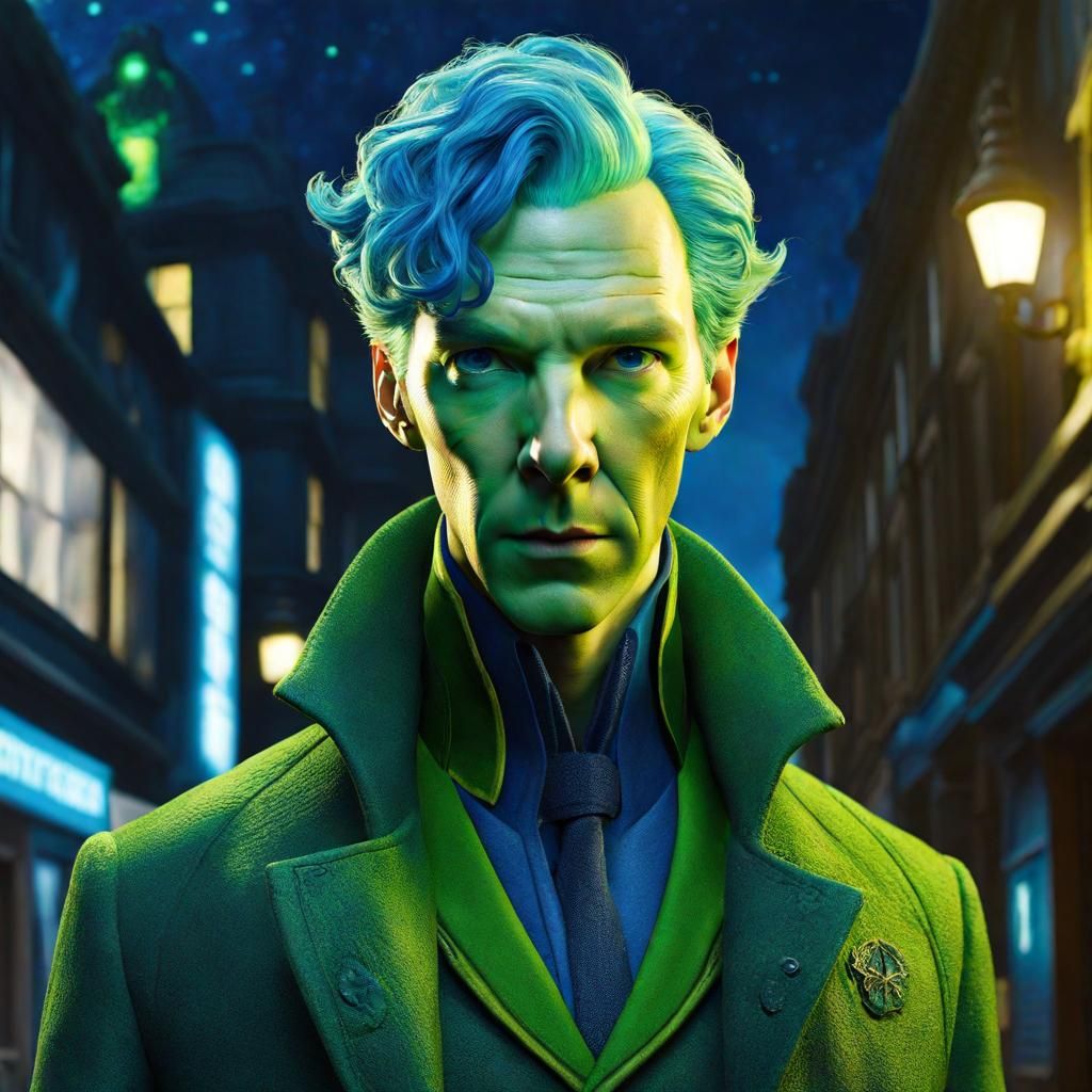 Mr. Sh'lok Holoms. Super-Intellligent Alien Sherlock Holmes.