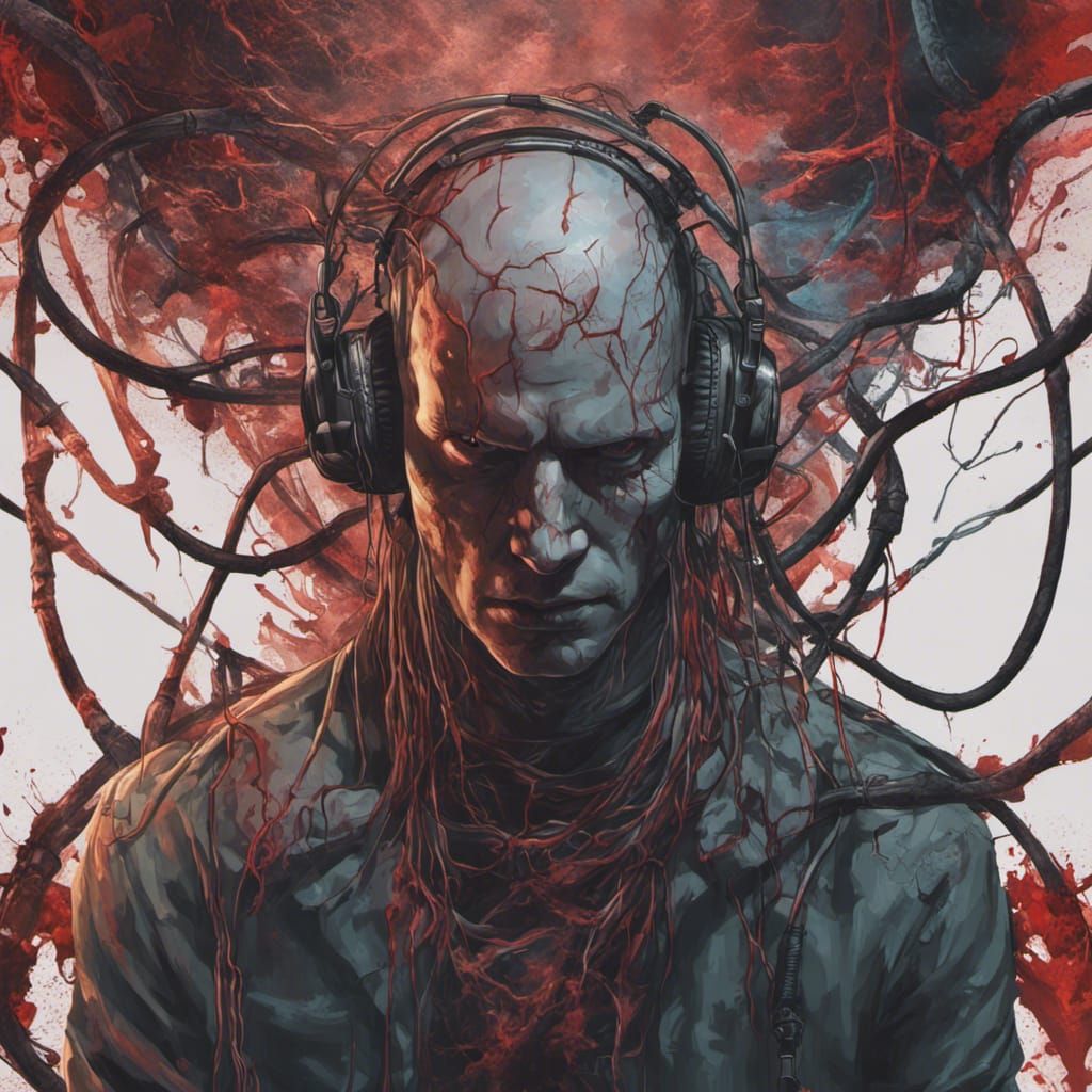 Metalcore Album Cover: Cybernetic Human Connection