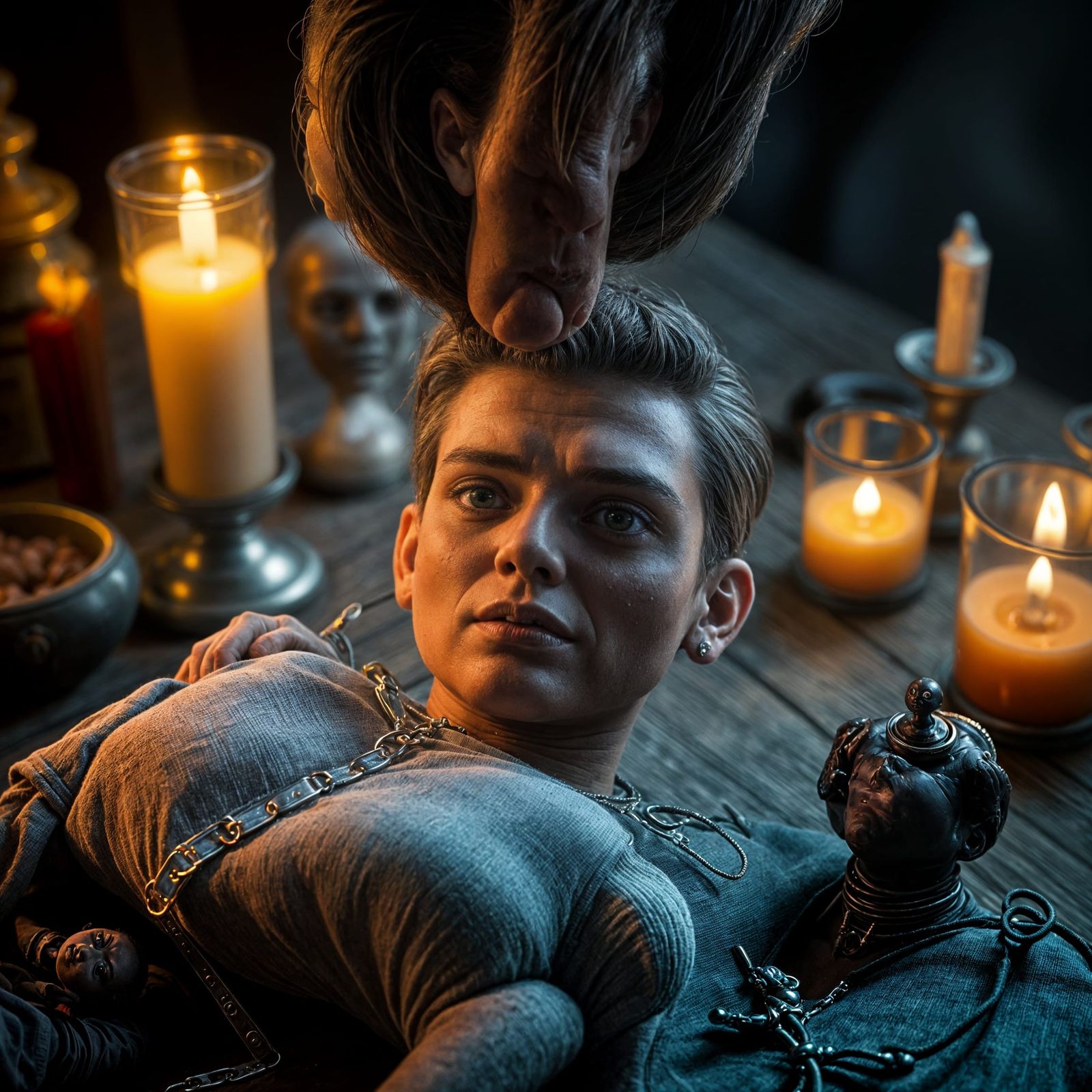 A Cinematic Voodoo Doll Lies in Suspense on a Table