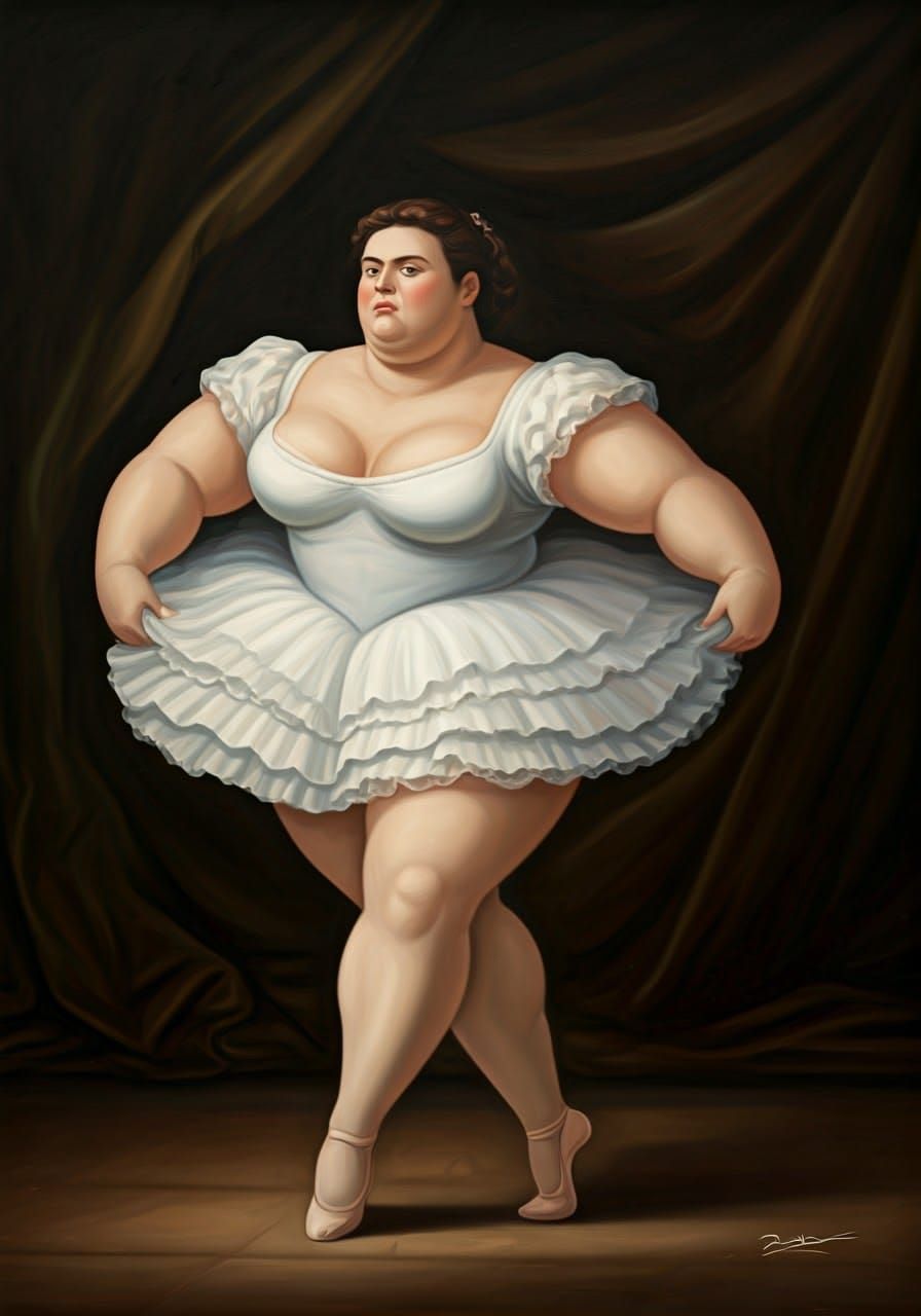 Surrealist Portrait of a Dancer in Grotesque Style