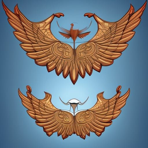 Winged Centaur Flying Over Walled City in Vorticism