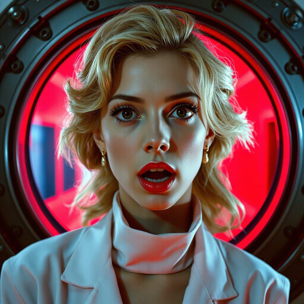 Sci-Fi Horror Portrait with Expressive Eyes