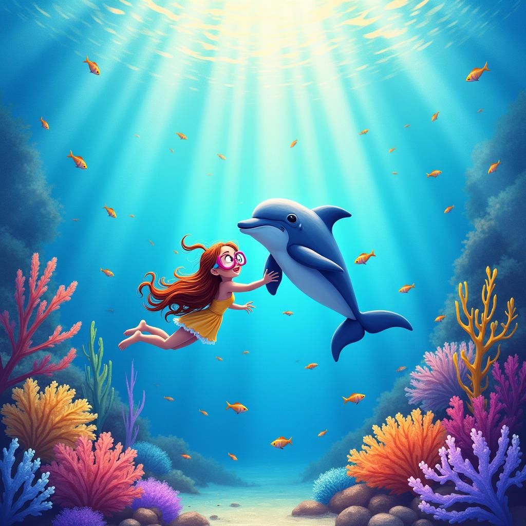 Lily and Sammy's Underwater Adventure: Watercolor Illustrati...