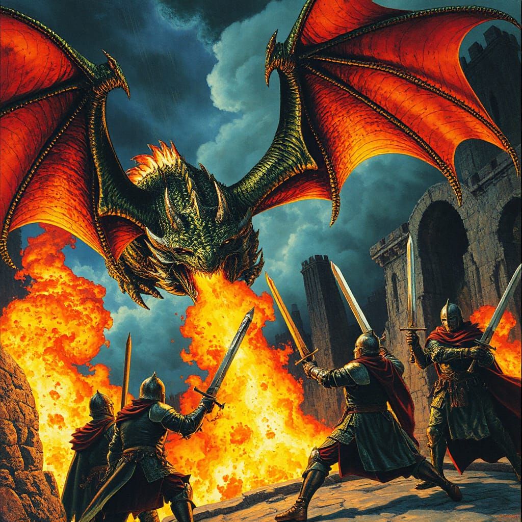 Dragon Swoops Down, Knights Prepare to Defend