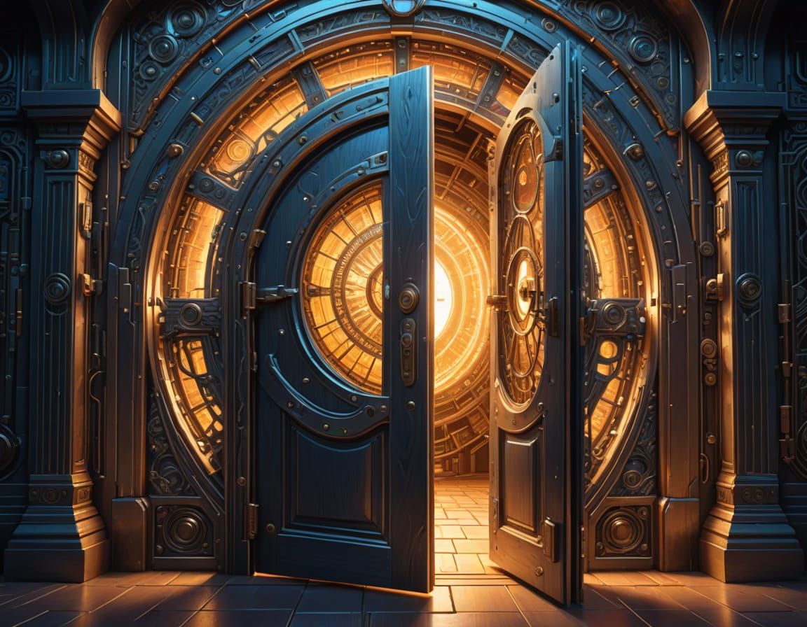 Glowing Time Portal to a Futuristic Utopia in Impressive Det...