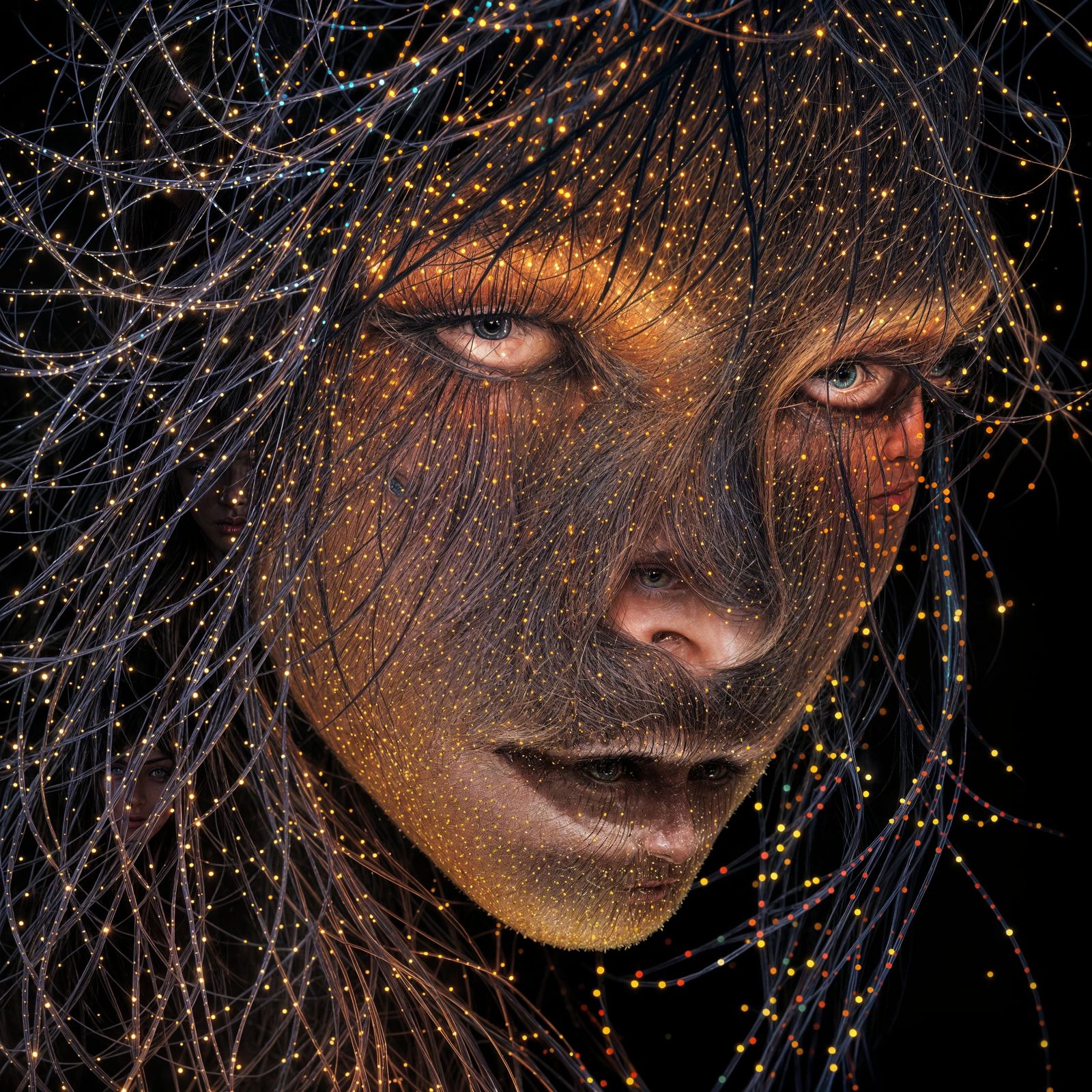 Surreal Beauty in Dark Intricate Art