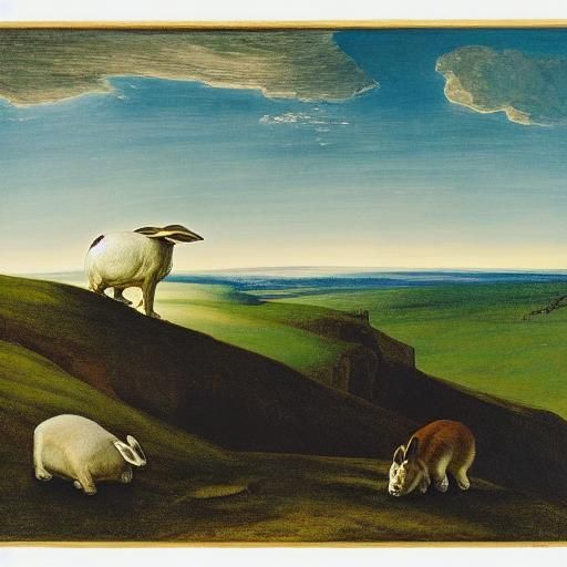 Cliffside Standoff: Men, Rabbit, and Fate