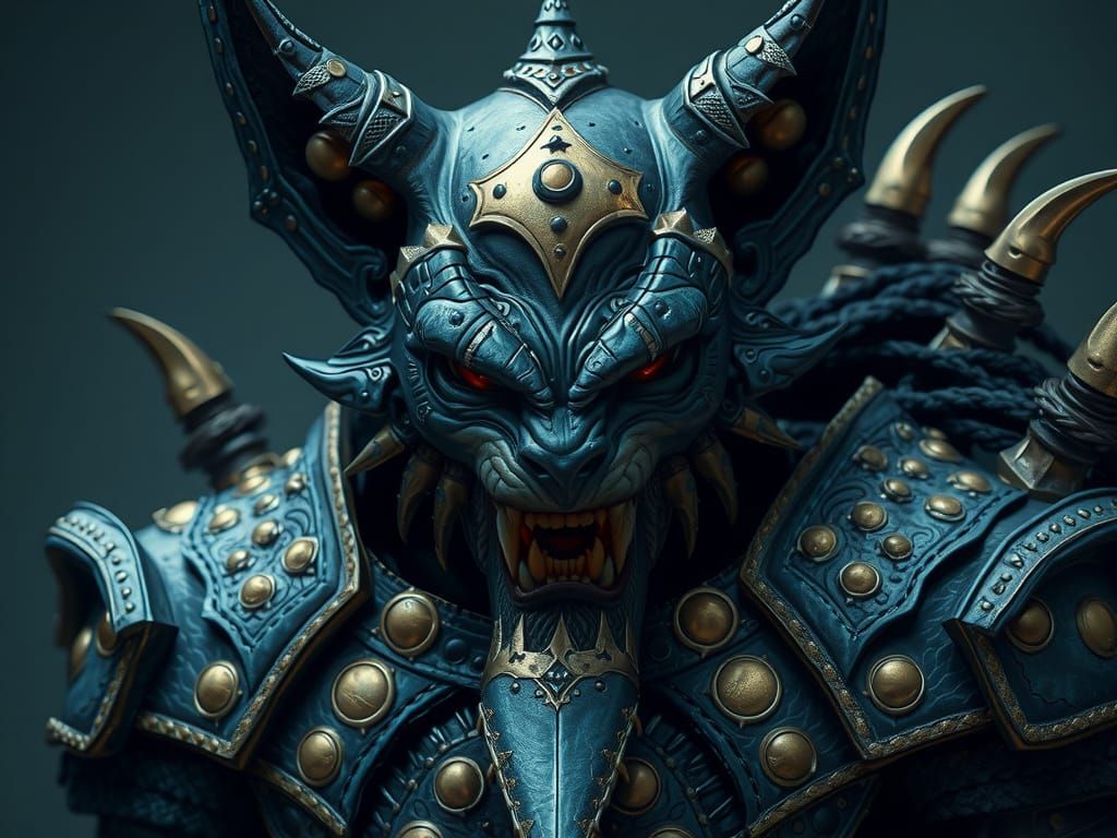 Darkly Detailed Heavy Metal Armour with Wolverine Features