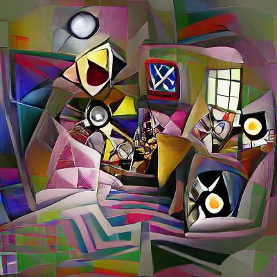 Exo-emotion amorphous abstract interior