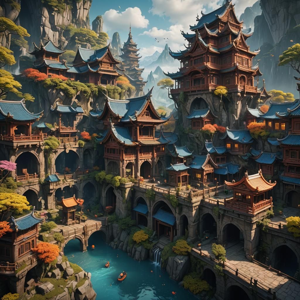 Cute Cat in Detailed Fantasy Concept Art