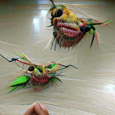 Disturbing Insect Composed of Mouths: 8K 3D Render