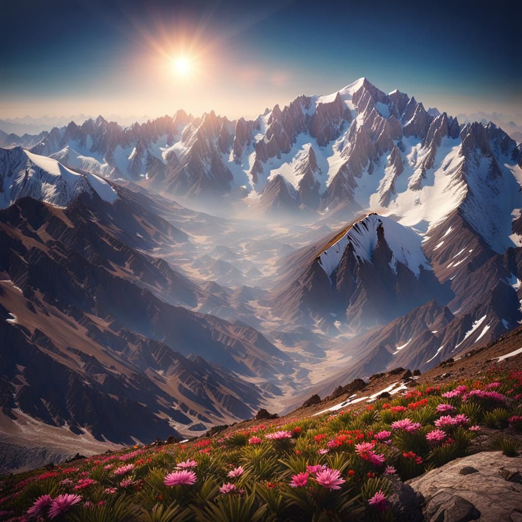 Nanga Parbat Peak: A Spring Day View