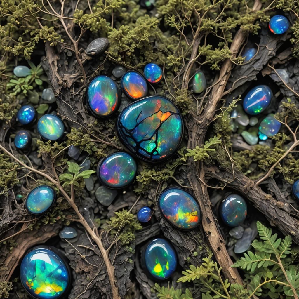 Opal with Eyes in Ethereal Fantasy Forest