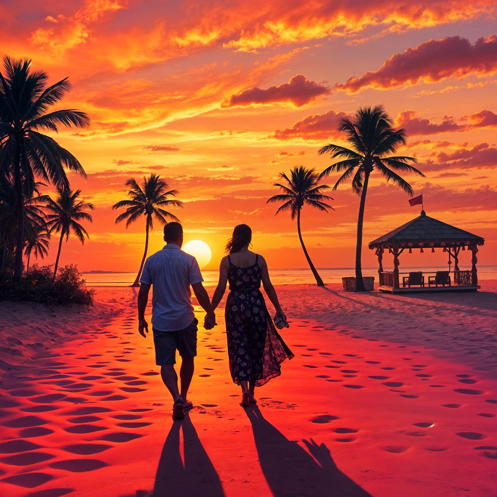 Warm Sunset on a Tropical Beach