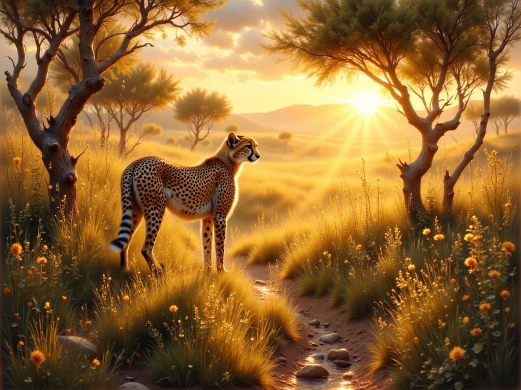 Cheetah in the brush