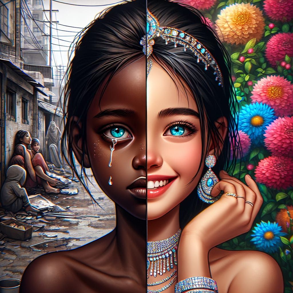 Contrasting Portrait: Inequality in Digital Art