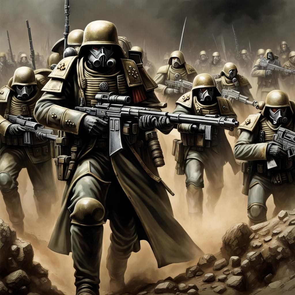 Warhammer 40k: Death Korps of Krieg in Trenches