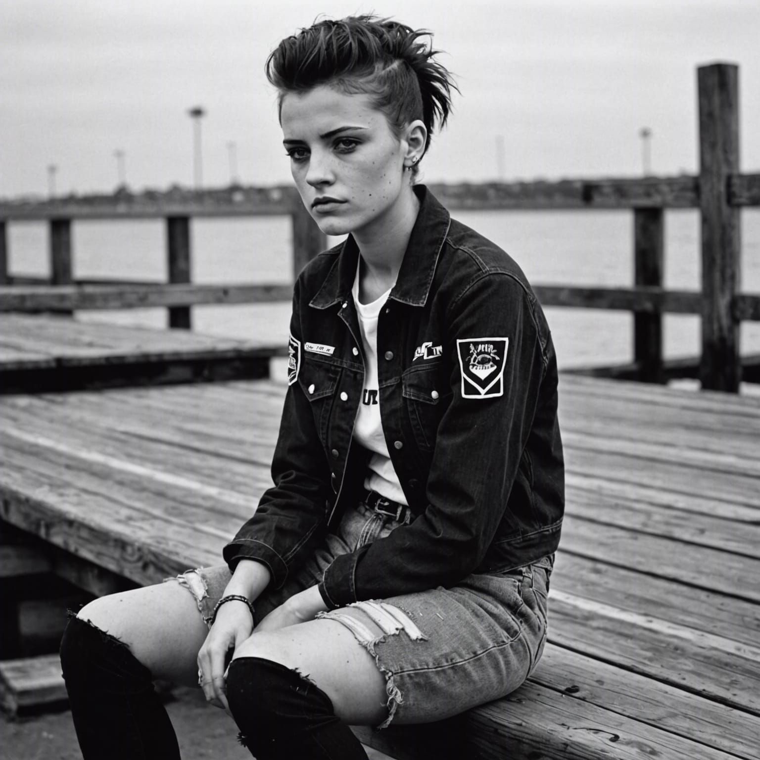 a skinhead pretty brunettes' stoned young girl dresses as a ...