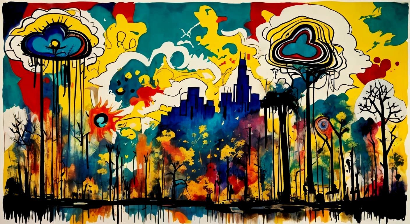 Surreal Cosmic Heart in Dreamlike Space Realm