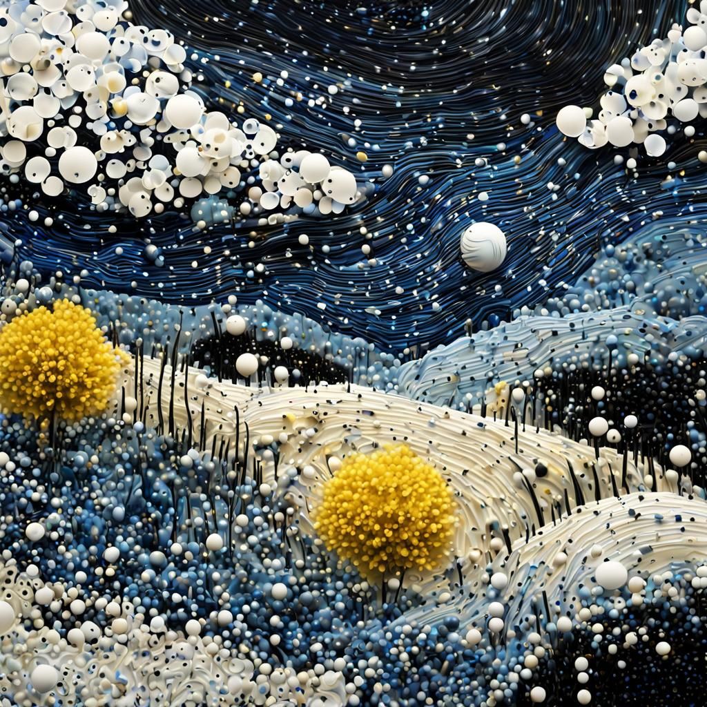 Surreal Microchip Landscape with Woman in Alcohol Art