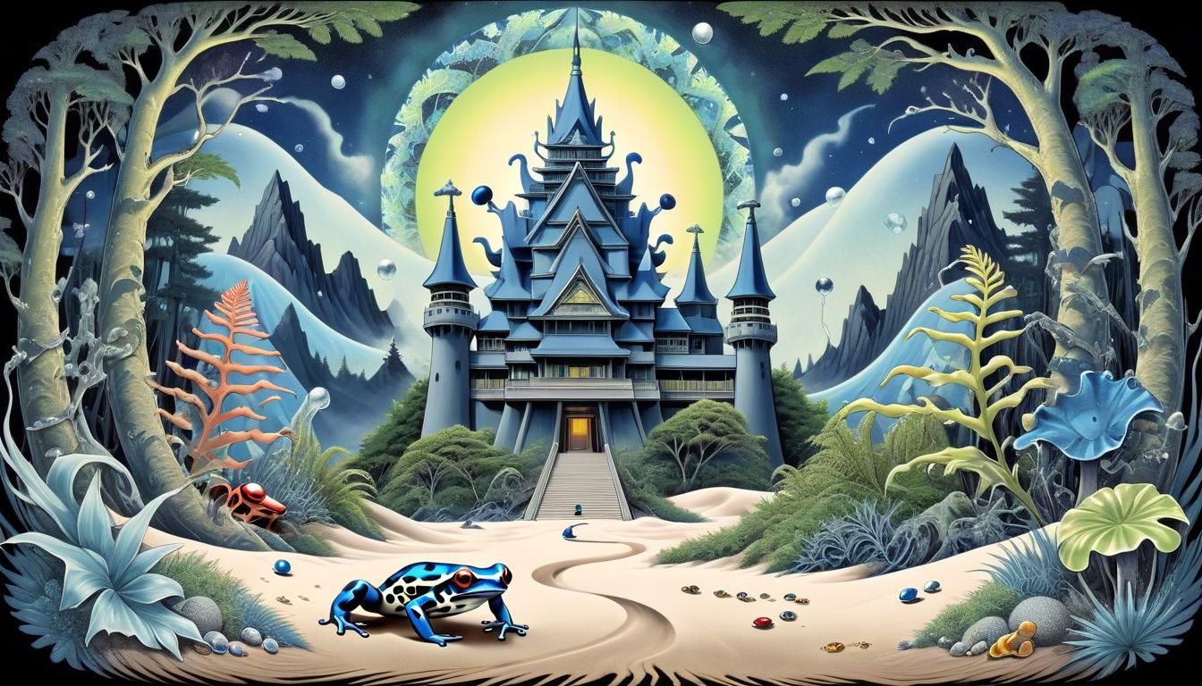 Botanical Collage with Dried Flowers in Leonora Carrington S...