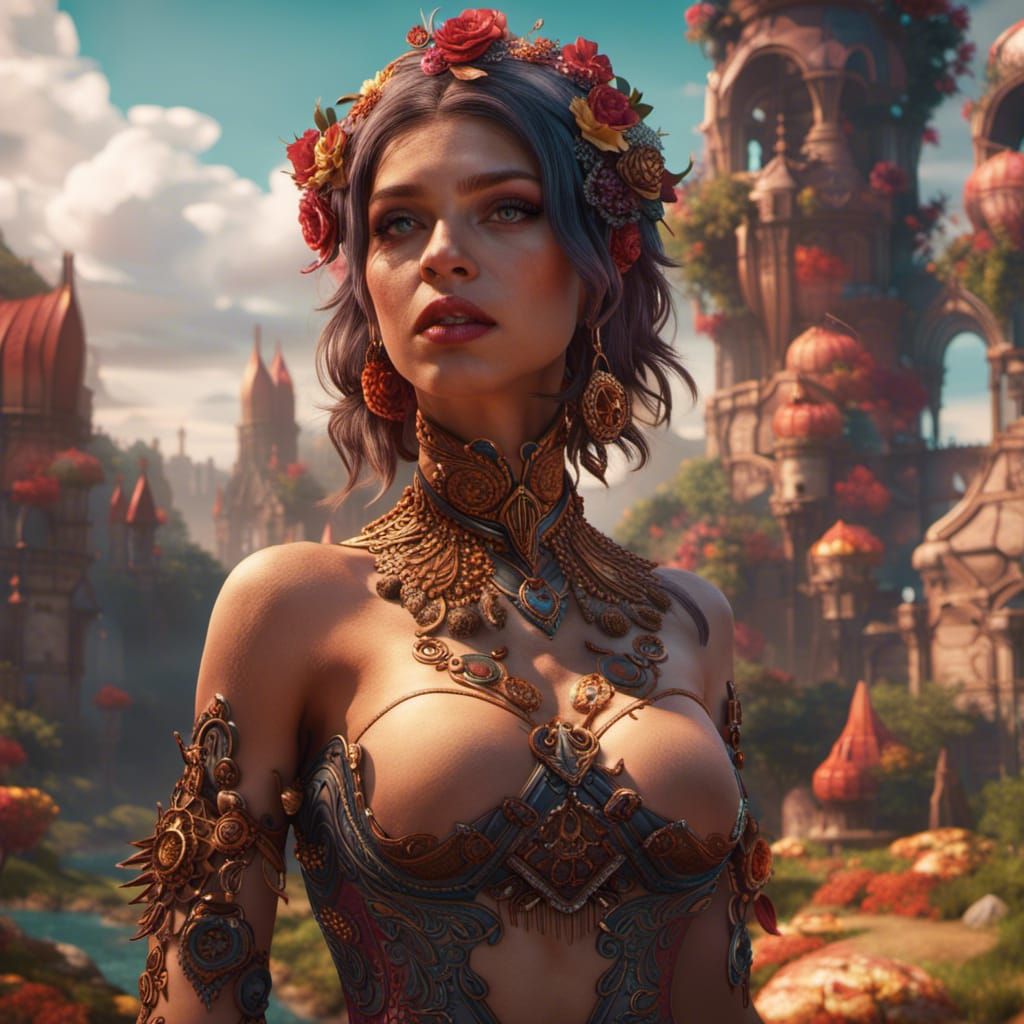 Fantastical Women in Detailed Matte Painting