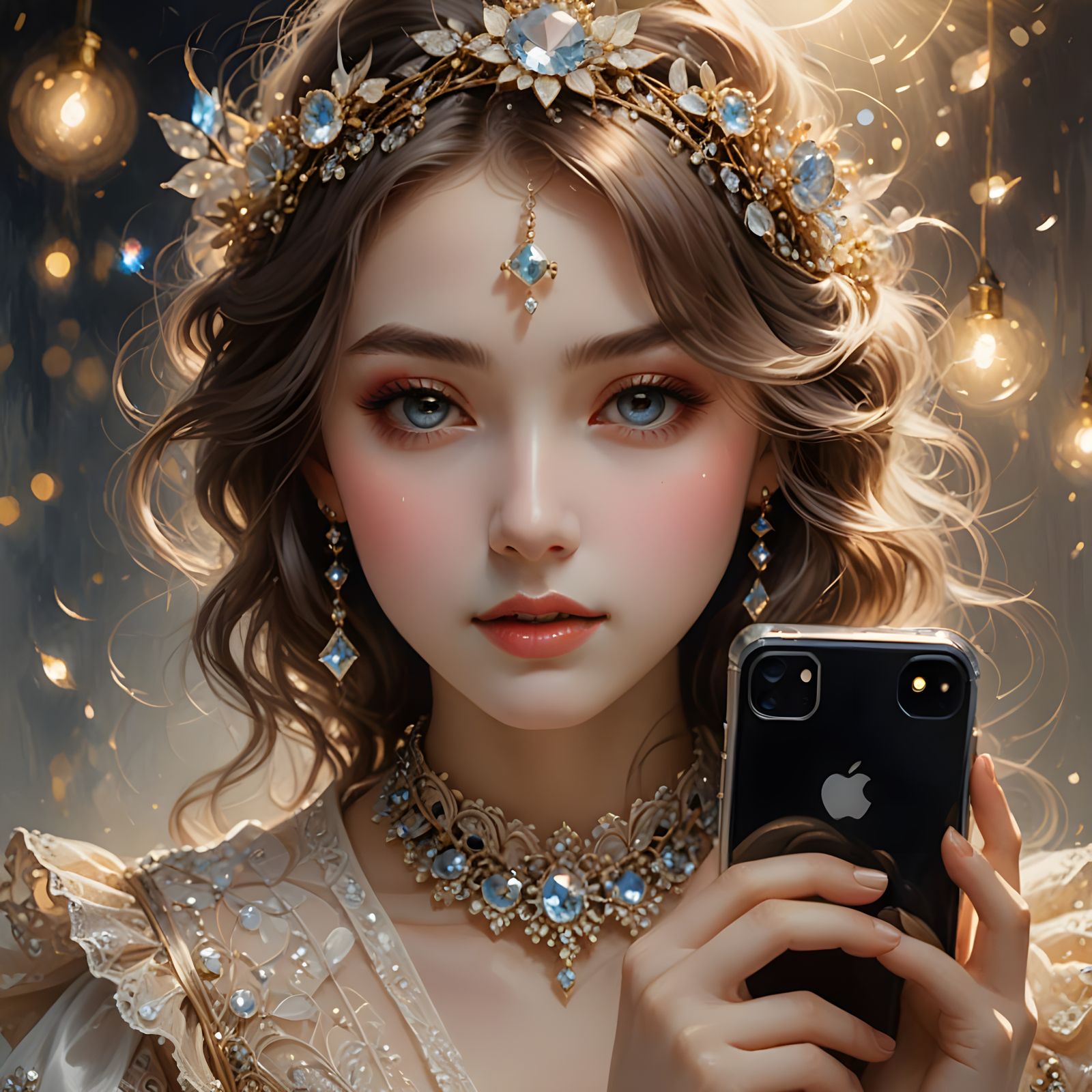 Surrealist Victorian Masterpiece in Soft Oil Painting Style