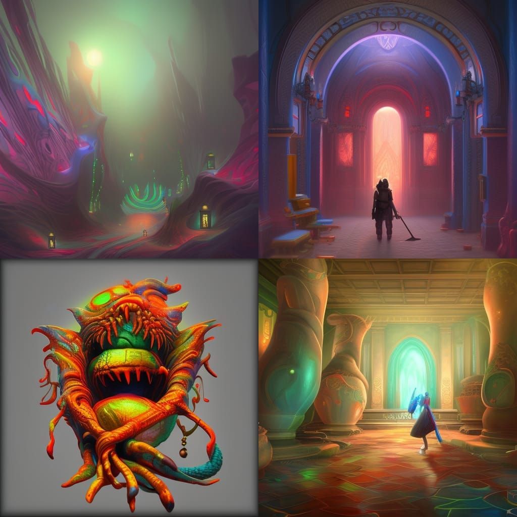 Detailed Eldritch Fantasy Digital Illustration in 4K