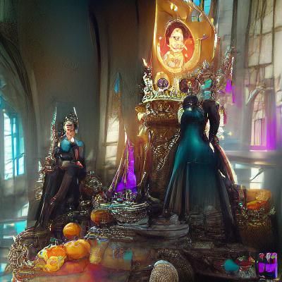 Evil Queen and Happy Girl: Digital Concept Art