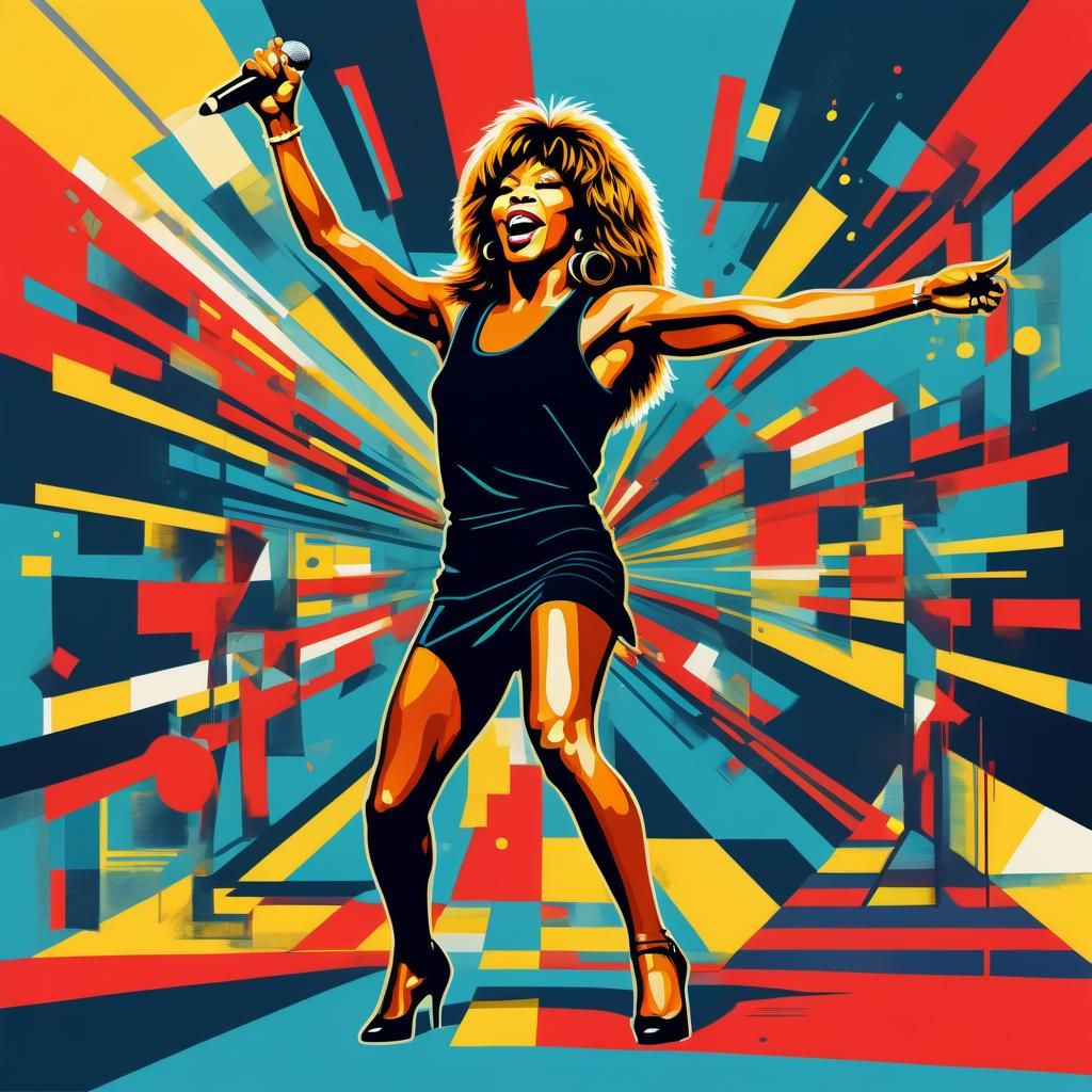 Pop Art Poster of Tina Turner