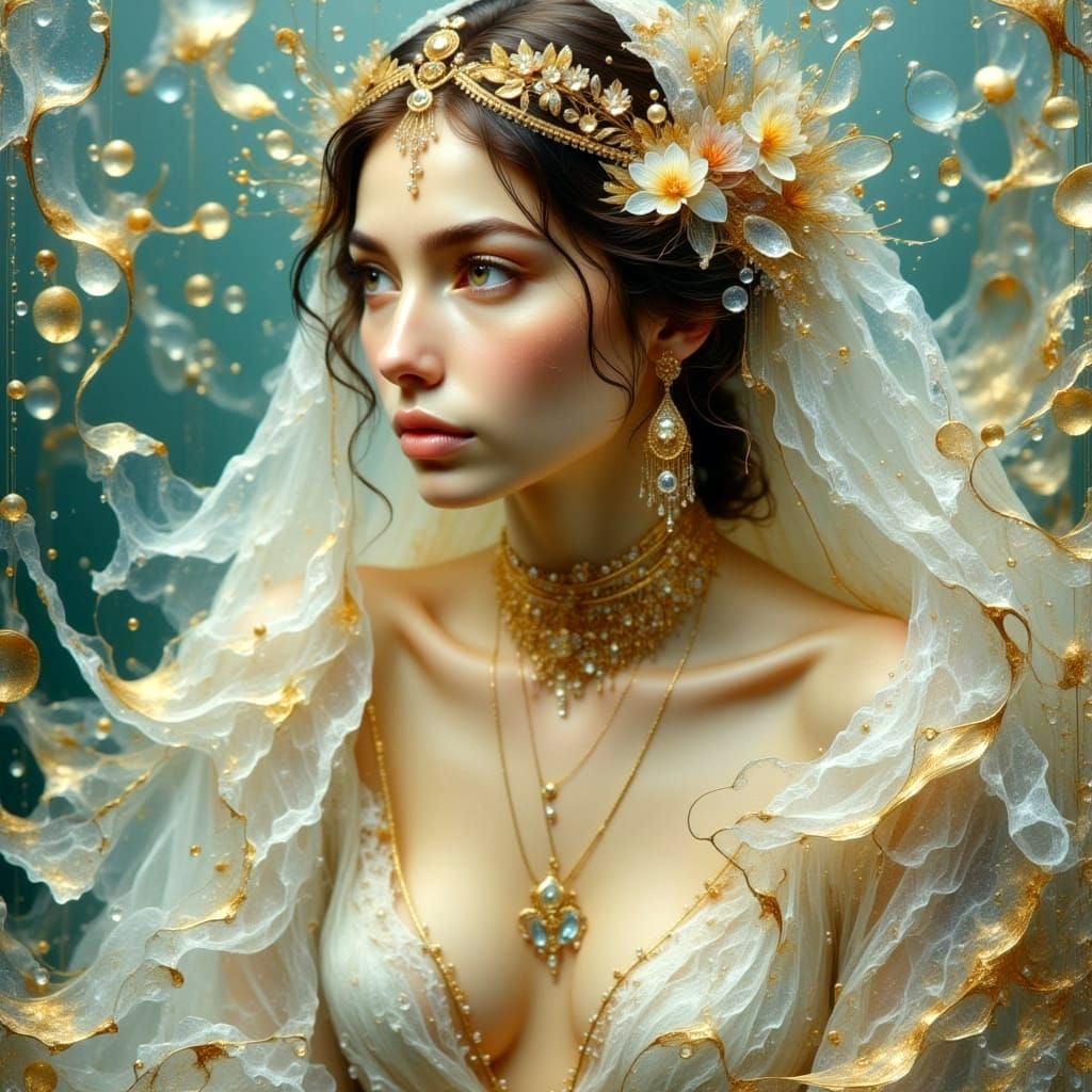 Lady of the Lake in Iridescent Bubbles